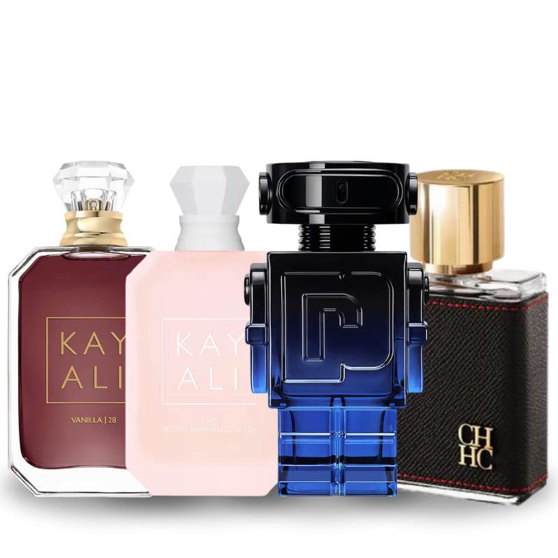 Especial Día de San Valentín Combo de 4 Perfumes KayAli 28, KayAli 81, Phantom Intense, Carolina Herrera CH 100ml